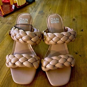 Blush braided heels size 10w